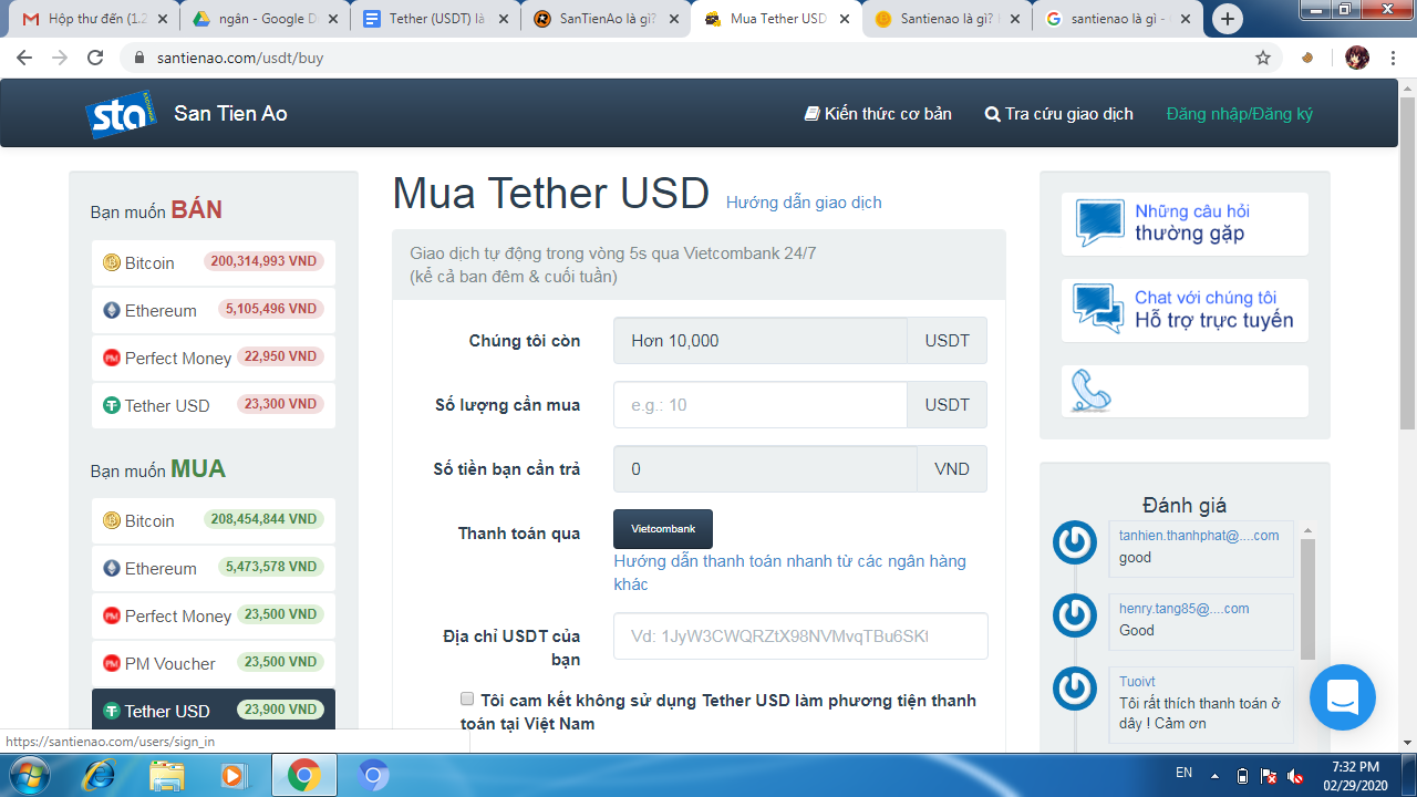 Cách đăng ký tài khoản trên sàn Santienao