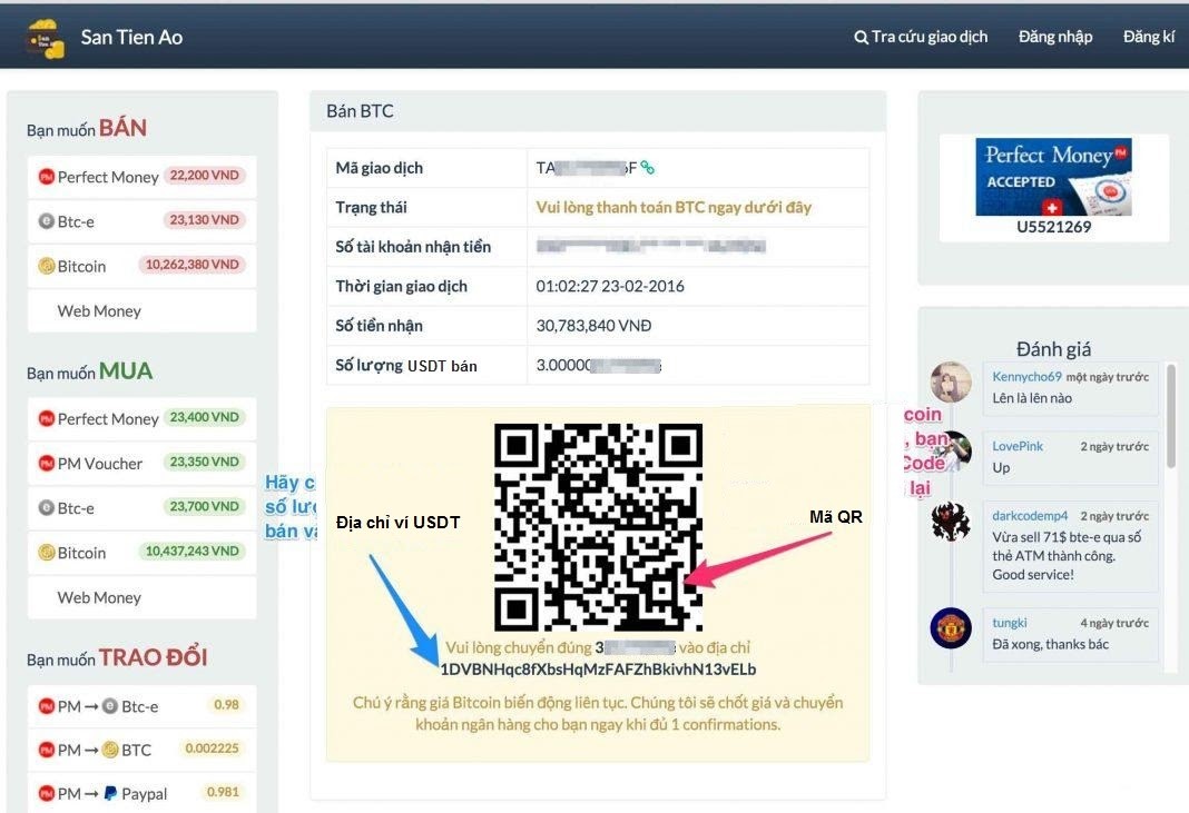 Đia chỉ ví usdt
