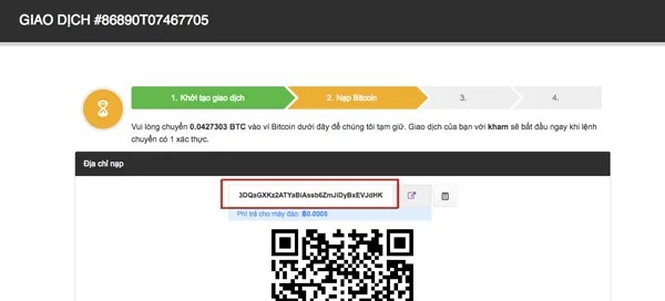 Giao dịch BTC thành công
