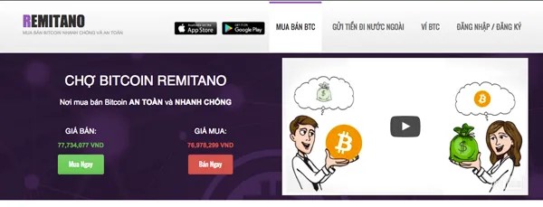Cách mua bitcoin trên Remitano
