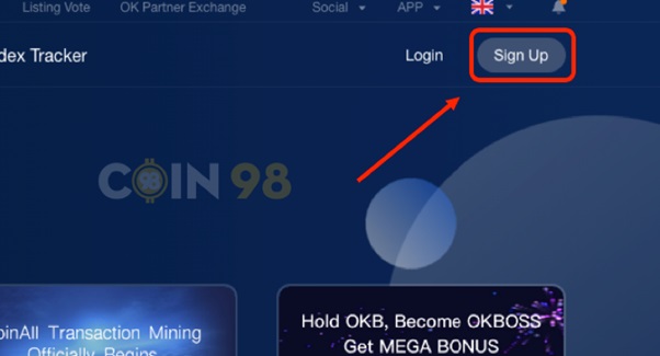 Hướng dẫn đăng kí okex