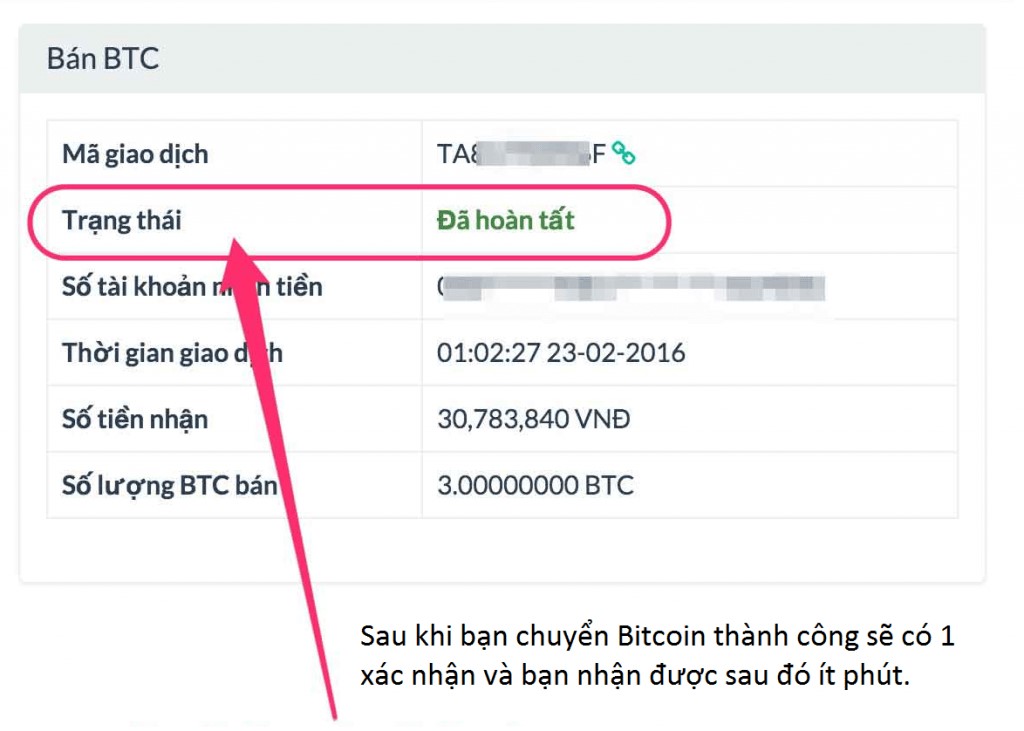 Giao dịch bitcoin trên santienao