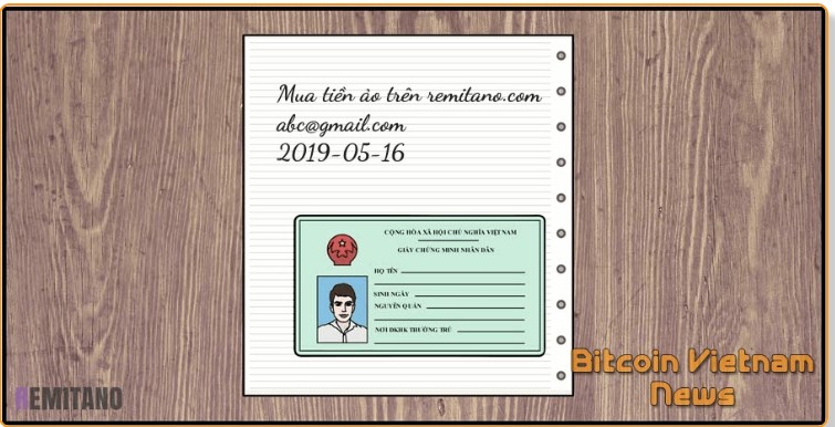 Mẫu đăng kí thông tin tk Remitano
