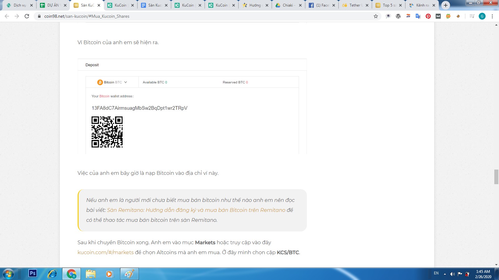 nạp btc