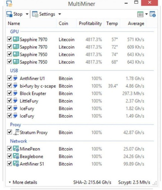 phần mềm MultiMiner