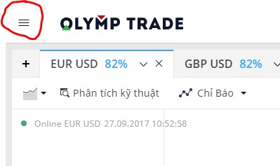 tài khoản Olymgtrade