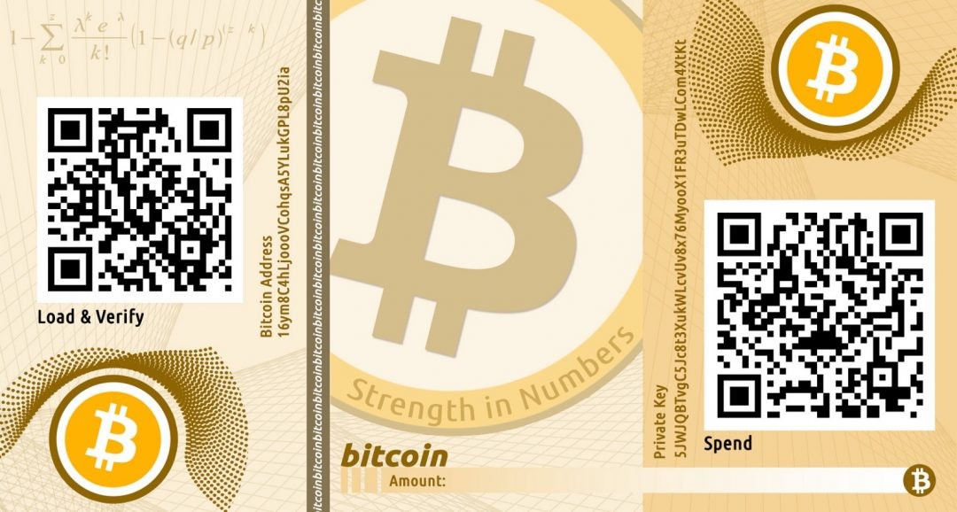 ví giấy bitcoin