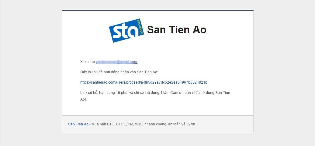 mẫu email xác nhận trên santienao